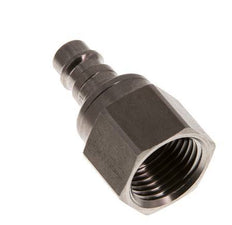 RVS DN 7.2 (Euro) Luchtkoppeling Insteeknippel G 1/2 inch Binnendraad Double Shut-Off