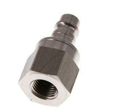RVS DN 7.2 (Euro) Luchtkoppeling Insteeknippel G 1/4 inch Binnendraad Double Shut-Off
