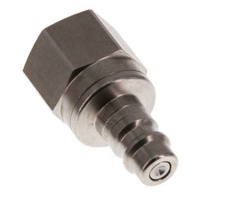 RVS DN 7.2 (Euro) Luchtkoppeling Insteeknippel G 3/8 inch Binnendraad Double Shut-Off