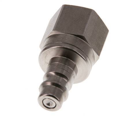RVS DN 7.2 (Euro) Luchtkoppeling Insteeknippel G 3/8 inch Binnendraad Double Shut-Off