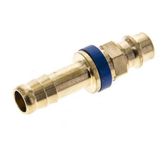 Messing DN 7.2 (Euro) Blauw-Coded Luchtkoppeling Insteeknippel 9 mm Slangpilaar
