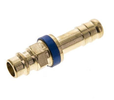 Messing DN 7.2 (Euro) Blauw-Coded Luchtkoppeling Insteeknippel 9 mm Slangpilaar