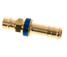 Messing DN 7.2 (Euro) Blauw-Coded Luchtkoppeling Insteeknippel 9 mm Slangpilaar