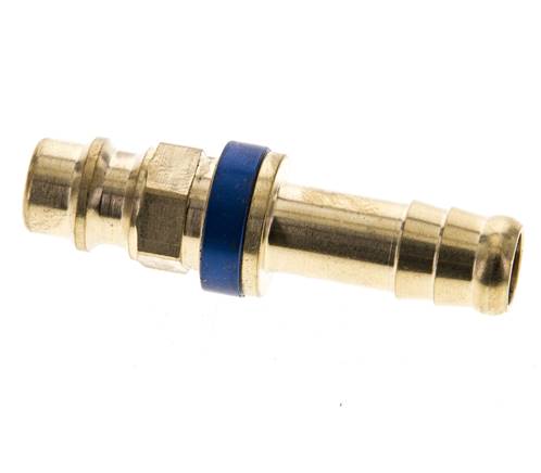 Messing DN 7.2 (Euro) Blauw-Coded Luchtkoppeling Insteeknippel 9 mm Slangpilaar