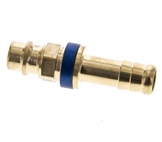 Messing DN 7.2 (Euro) Blauw-Coded Luchtkoppeling Insteeknippel 9 mm Slangpilaar