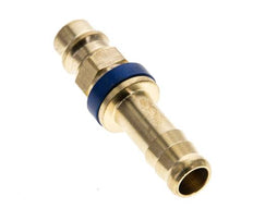 Messing DN 7.2 (Euro) Blauw-Coded Luchtkoppeling Insteeknippel 9 mm Slangpilaar
