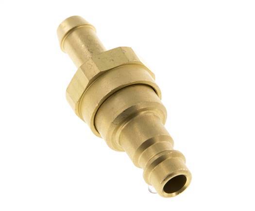 Brass DN 7.2 (Euro) Air Coupling Plug 9 mm Hose Pillar with Check Valve