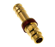 Messing DN 7.2 (Euro) Rood-Coded Luchtkoppeling Insteeknippel 9 mm Slangpilaar