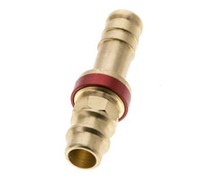 Messing DN 7.2 (Euro) Rood-Coded Luchtkoppeling Insteeknippel 9 mm Slangpilaar