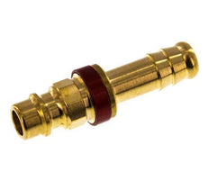 Messing DN 7.2 (Euro) Rood-Coded Luchtkoppeling Insteeknippel 9 mm Slangpilaar