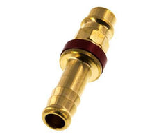 Messing DN 7.2 (Euro) Rood-Coded Luchtkoppeling Insteeknippel 9 mm Slangpilaar