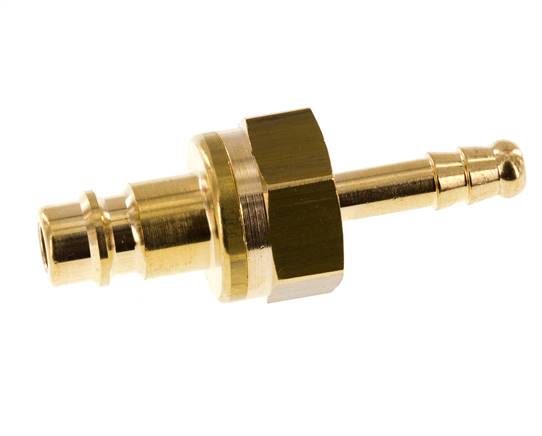 Messing DN 7.2 (Euro) Luchtkoppeling Insteeknippel 6 mm Slangpilaar Safety