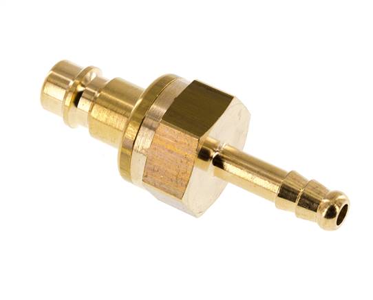 Messing DN 7.2 (Euro) Luchtkoppeling Insteeknippel 6 mm Slangpilaar Safety