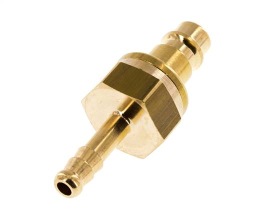 Messing DN 7.2 (Euro) Luchtkoppeling Insteeknippel 6 mm Slangpilaar Safety