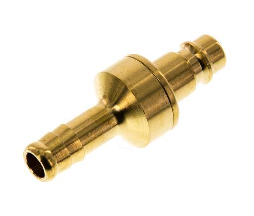 Brass DN 7.2 (Euro) Air Coupling Plug 10 mm Hose Pillar Double Shut-Off