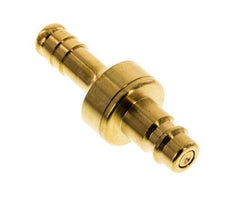 Brass DN 7.2 (Euro) Air Coupling Plug 10 mm Hose Pillar Double Shut-Off