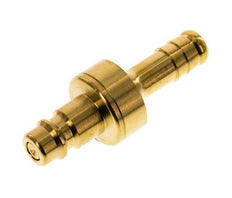 Messing DN 7.2 (Euro) Luchtkoppeling Insteeknippel 10 mm Slangpilaar Double Shut-Off
