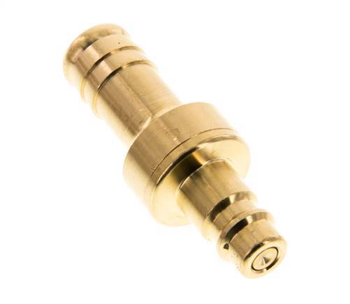Messing DN 7.2 (Euro) Luchtkoppeling Insteeknippel 13 mm Slangpilaar Double Shut-Off