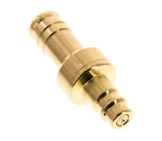 Messing DN 7.2 (Euro) Luchtkoppeling Insteeknippel 13 mm Slangpilaar Double Shut-Off