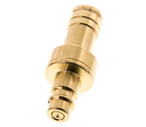 Messing DN 7.2 (Euro) Luchtkoppeling Insteeknippel 13 mm Slangpilaar Double Shut-Off