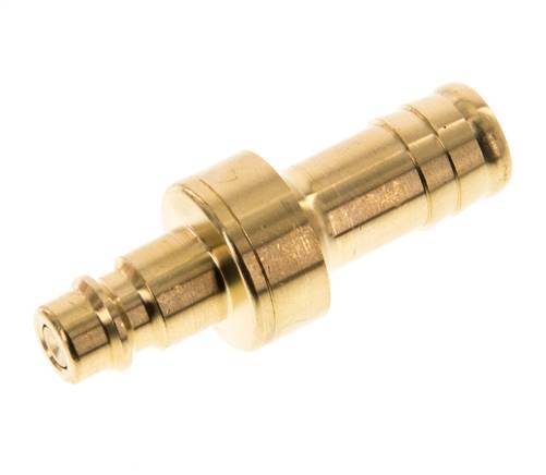 Messing DN 7.2 (Euro) Luchtkoppeling Insteeknippel 13 mm Slangpilaar Double Shut-Off