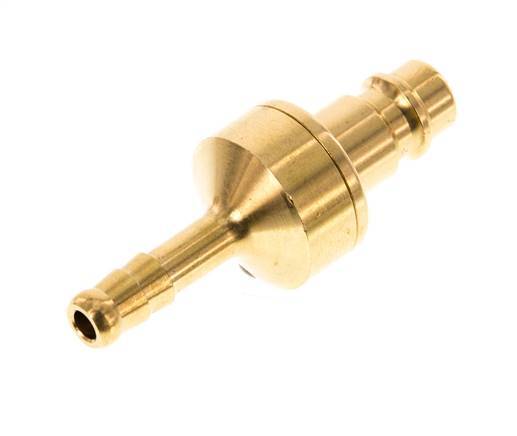 Messing DN 7.2 (Euro) Luchtkoppeling Insteeknippel 6 mm Slangpilaar Double Shut-Off