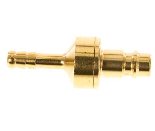 Messing DN 7.2 (Euro) Luchtkoppeling Insteeknippel 6 mm Slangpilaar Double Shut-Off