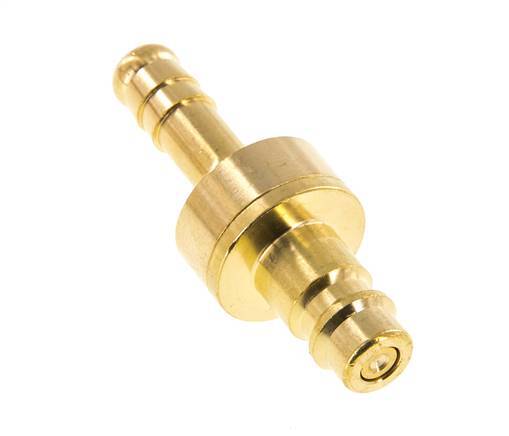 Brass DN 7.2 (Euro) Air Coupling Plug 8 mm Hose Pillar Double Shut-Off
