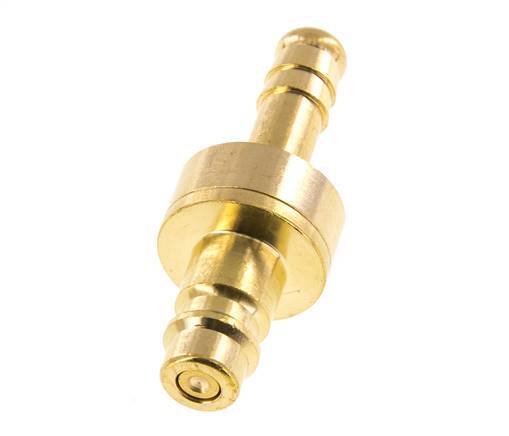 Messing DN 7.2 (Euro) Luchtkoppeling Insteeknippel 8 mm Slangpilaar Double Shut-Off