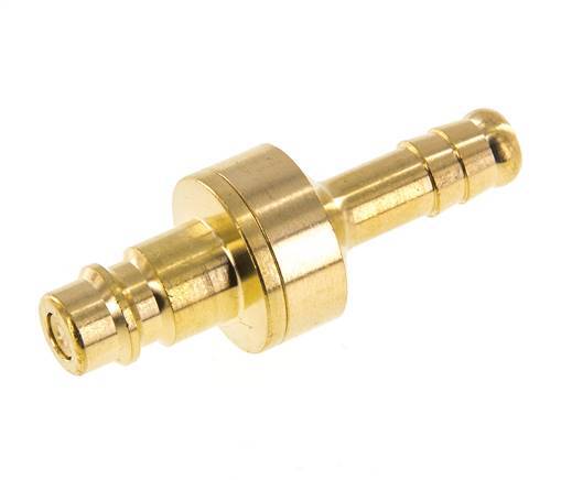 Messing DN 7.2 (Euro) Luchtkoppeling Insteeknippel 8 mm Slangpilaar Double Shut-Off