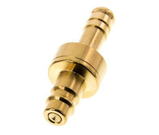 Messing DN 7.2 (Euro) Luchtkoppeling Insteeknippel 9 mm Slangpilaar Double Shut-Off