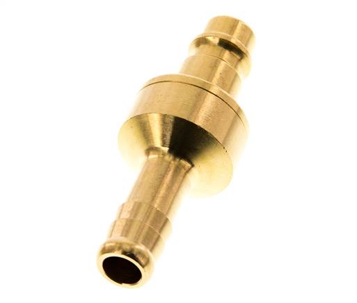 Messing DN 7.2 (Euro) Luchtkoppeling Insteeknippel 9 mm Slangpilaar Double Shut-Off