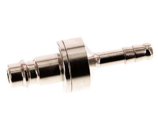 Vernikkeld Messing DN 7.2 (Euro) Luchtkoppeling Insteeknippel 6 mm Slangpilaar Double Shut-Off