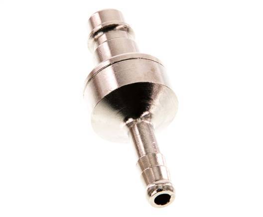Vernikkeld Messing DN 7.2 (Euro) Luchtkoppeling Insteeknippel 6 mm Slangpilaar Double Shut-Off