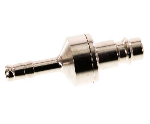 Vernikkeld Messing DN 7.2 (Euro) Luchtkoppeling Insteeknippel 6 mm Slangpilaar Double Shut-Off