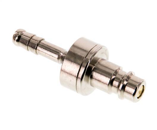 Vernikkeld Messing DN 7.2 (Euro) Luchtkoppeling Insteeknippel 6 mm Slangpilaar Double Shut-Off