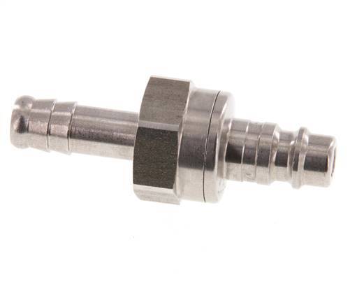 RVS DN 7.2 (Euro) Luchtkoppeling Insteeknippel 10 mm Slangpilaar Double Shut-Off