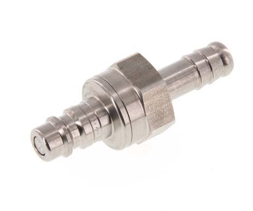 RVS DN 7.2 (Euro) Luchtkoppeling Insteeknippel 10 mm Slangpilaar Double Shut-Off