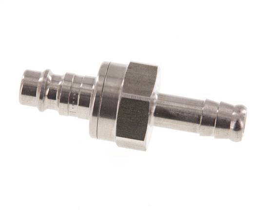 RVS DN 7.2 (Euro) Luchtkoppeling Insteeknippel 10 mm Slangpilaar Double Shut-Off