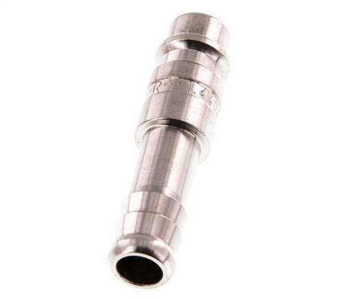 RVS 316L DN 7.2 (Euro) Luchtkoppeling Insteeknippel 10 mm Slangpilaar