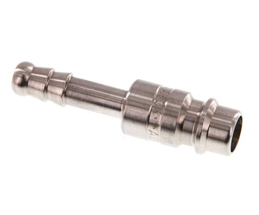 RVS 316L DN 7.2 (Euro) Luchtkoppeling Insteeknippel 6 mm Slangpilaar