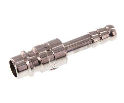 RVS 316L DN 7.2 (Euro) Luchtkoppeling Insteeknippel 6 mm Slangpilaar