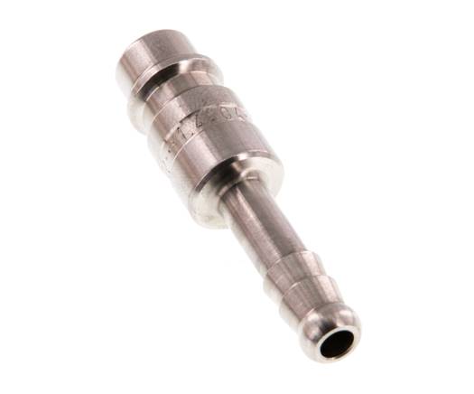 RVS 316L DN 7.2 (Euro) Luchtkoppeling Insteeknippel 6 mm Slangpilaar