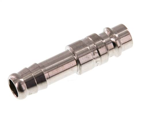 RVS 316L DN 7.2 (Euro) Luchtkoppeling Insteeknippel 10 mm Slangpilaar Double Shut-Off