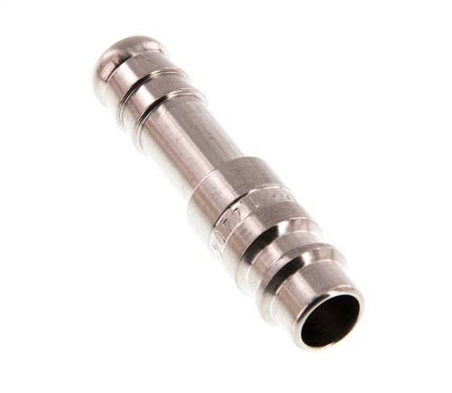 RVS 316L DN 7.2 (Euro) Luchtkoppeling Insteeknippel 10 mm Slangpilaar Double Shut-Off