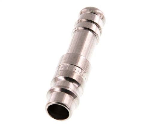 RVS 316L DN 7.2 (Euro) Luchtkoppeling Insteeknippel 10 mm Slangpilaar Double Shut-Off