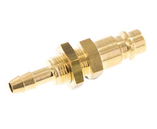 Messing DN 7.2 (Euro) Luchtkoppeling Insteeknippel 6 mm Slangpilaar Schotkoppeling