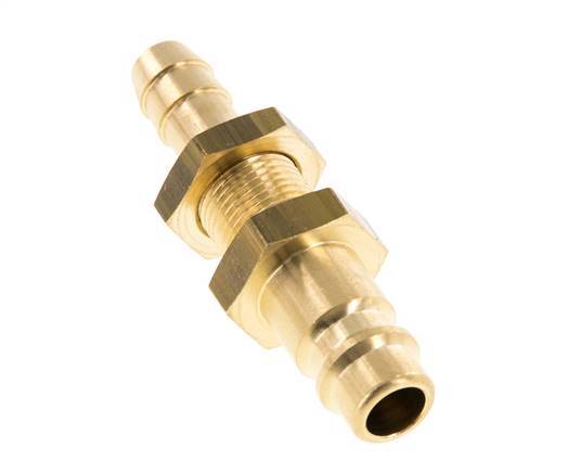 Messing DN 7.2 (Euro) Luchtkoppeling Insteeknippel 8 mm Slangpilaar Schotkoppeling