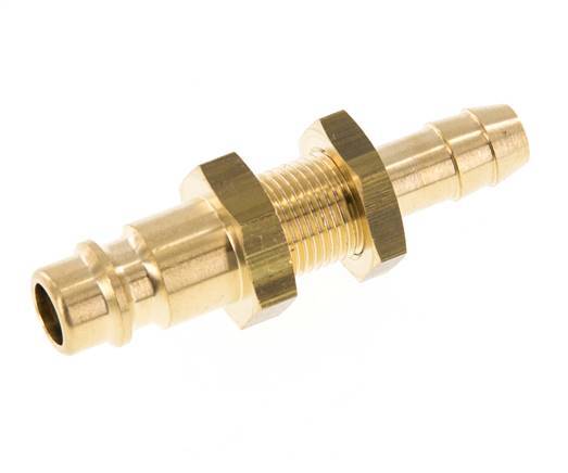 Messing DN 7.2 (Euro) Luchtkoppeling Insteeknippel 8 mm Slangpilaar Schotkoppeling