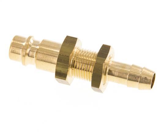 Messing DN 7.2 (Euro) Luchtkoppeling Insteeknippel 8 mm Slangpilaar Schotkoppeling